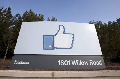 Sede corporativa de Facebook en Menlo Park, California. EFE/Archivo