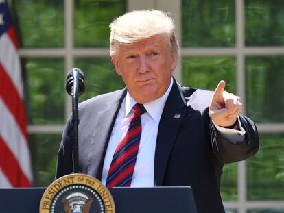 El presidente de Estados Unidos, durante una rueda de prensa.