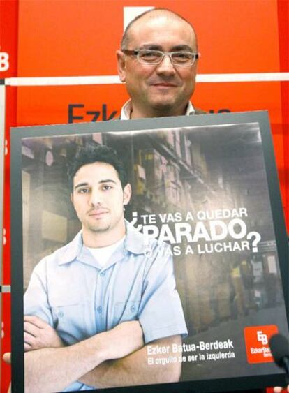 Madrazo presentó ayer en Bilbao parte de la campaña electoral de EB.
