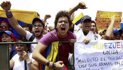 Seguidores de Capriles ayer en Maracaibo.