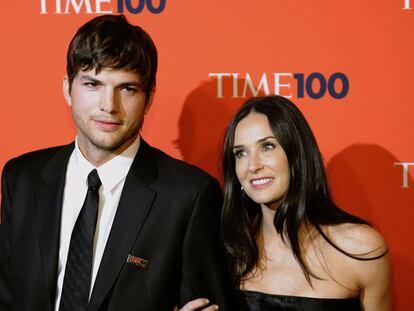 Kutcher y Moore, en mayo de 2010.