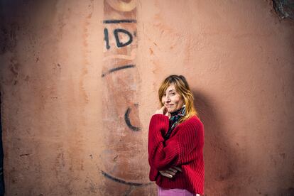 La actriz Nathalie Poza, a finales de marzo en una calle del centro de Madrid.