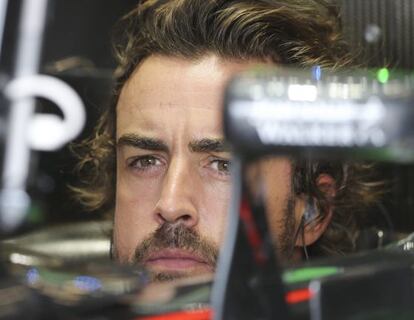 Alonso, en el interior de su McLaren.