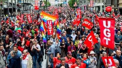 Manifestación del Primero de Mayo en Madrid, este año. 