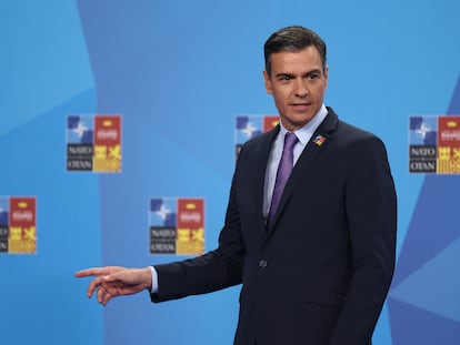 El presidente del Gobierno de España, Pedro Sánchez, en la cumbre de la OTAN celebrada en Madrid el 29 y 30 de junio.