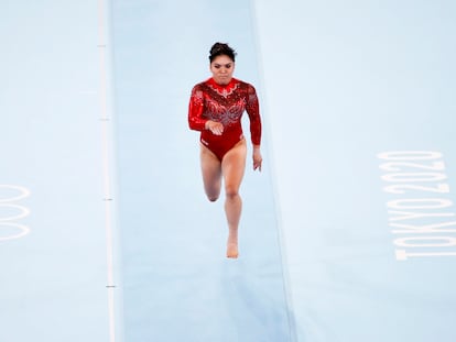 La gimnasta mexicana Alexa Moreno durante su participación en Tokio 2020.
