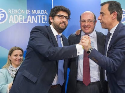 Fernando L&oacute;pez Miras, Pedro Antonio S&aacute;nchez y Fernando Mart&iacute;nez Maillo, en una imagen de archivo. 