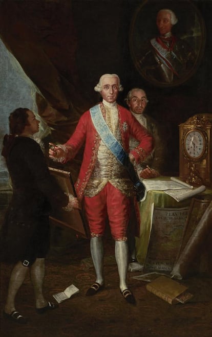 Retrato que pintó Goya de José Moñino y Redondo, primer conde de Floridablanca, uno de los directores del Banco de San Carlos.