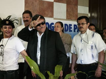 Jesús Santrich, en La Habana, durante el proceso de negociación por la paz, en 2016.