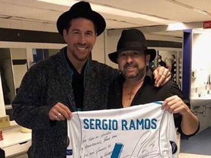 Sergio Ramos y El Barrio, en la foto que ha colgado el jugador en Instagram.