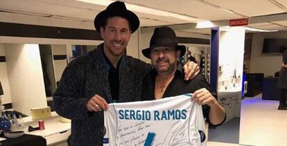 Sergio Ramos y El Barrio, en la foto que ha colgado el jugador en Instagram.