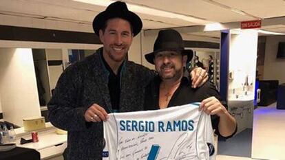 Sergio Ramos y El Barrio, en la foto que ha colgado el jugador en Instagram.