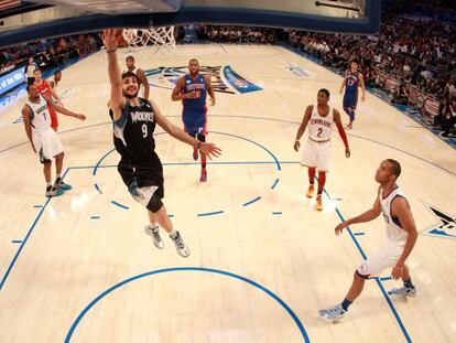 Ricky Rubio durante el partido del All Star