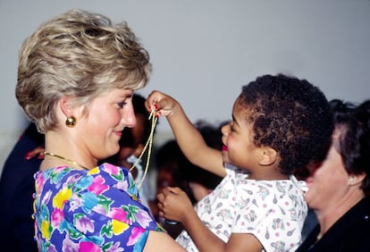 La princesa Diana de Gales durante una visita a São Paulo, en abril de 1991.