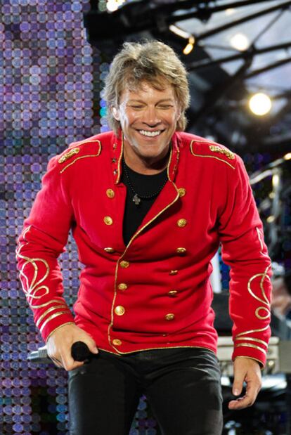 Bon Jovi, ayer en Barcelona.