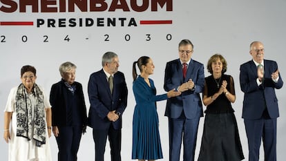 Claudia Sheinbaum, presidenta electa presenta a los seis primeros miembros de su gabinete.