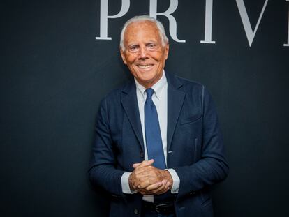 Giorgio Armani, en París, el pasado enero.