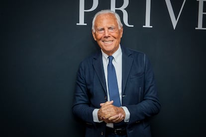 Giorgio Armani, en París, el pasado enero.