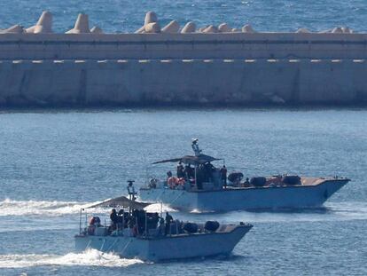 Israel intercepta un barco de una flotilla que quería llevar provisiones a Gaza el 29 de julio de 2018. 