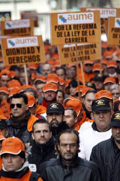 Concentración de militares en Madrid el 13 de diciembre.