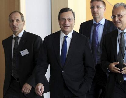 El presidente del BCE, Mario Draghi, el lunes pasado en Bruselas.