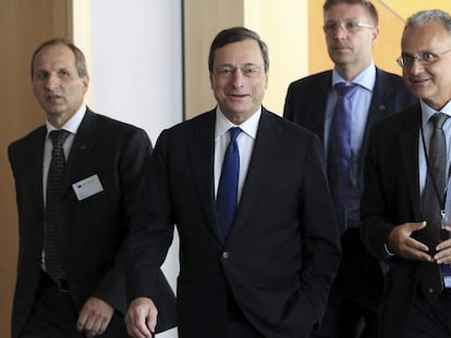 El presidente del BCE, Mario Draghi, el lunes pasado en Bruselas.