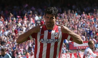 Diego Costa celebra un gol al Celta.