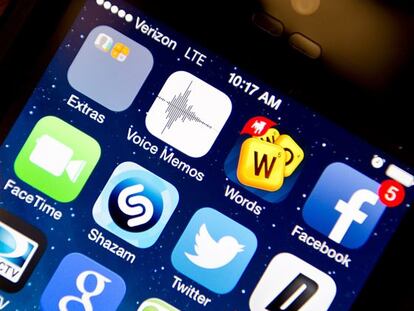 Aplicaciones de un iPhone.
