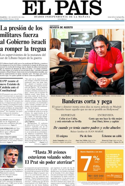 1 de agosto de 2006. El PP recurre el Estatuto ante el Tribunal Constitucional porque considera que crea un "un gran problema de inseguridad y de ruptura del modelo constitucional".