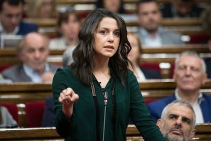 Inés Arrimadas aquest dimecres al Parlament. 