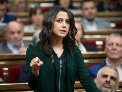 Inés Arrimadas aquest dimecres al Parlament. 