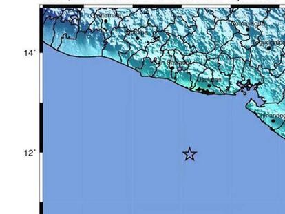 El epicentro del terremoto, según el Servicio Geológico de EEUU.