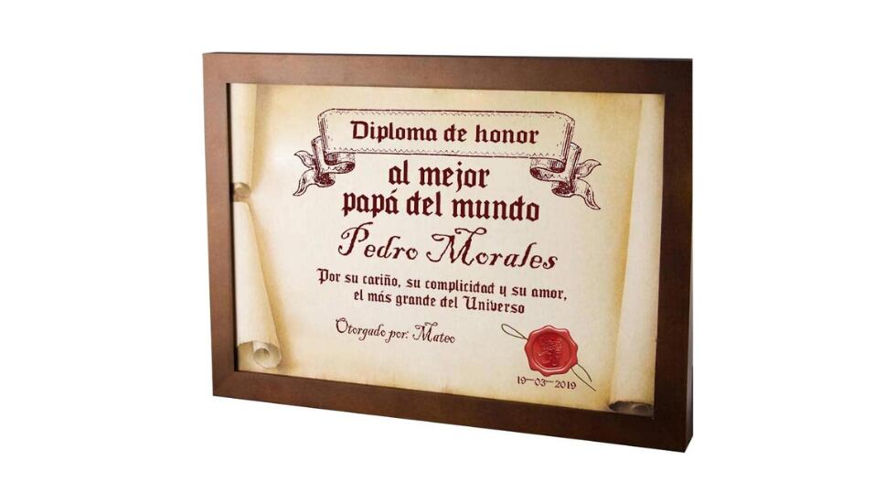 Diploma personalizado.