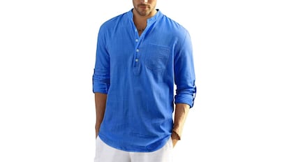 Esta es la camisa de lino para hombre más vendida de Amazon.
