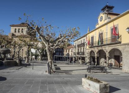 La plaza Mayor de Piedrahíta, en la provincia de Ávila.