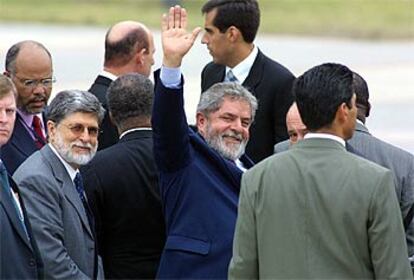 El presidente de Brasil, Lula da Silva, al dejar México tras el final de la Cumbre de las Américas.