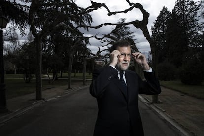 Mariano Rajoy at La Moncloa palace, the seat of government.