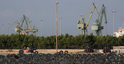 Planta de Arcelor en Taranto, sur de Italia.