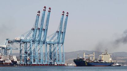 Puerto de Algeciras durante la jornada de este miércoles.