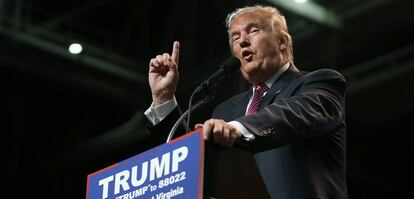 Donald Trump, durante un mitin.