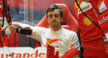 Alonso, en la primera sesión de entrenamientos