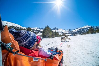 Trineo de perros en Grandvalira (Andorra).