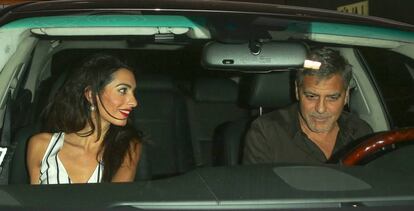 Amal y George Clooney, en Studio City.