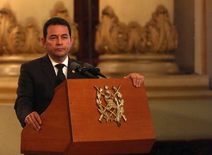 El presidente de Guatemala Jimmy Morales