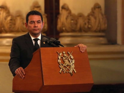 El presidente de Guatemala Jimmy Morales 