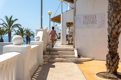 Entrada al restaurante Meleta de romer en la localidad de L'Ametlla de Mar, en Tarragona.