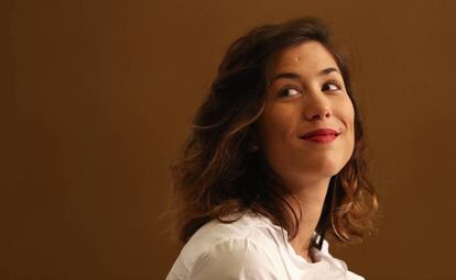 Garbiñe Muguruza, durante una conferencia de prensa en Singapur.