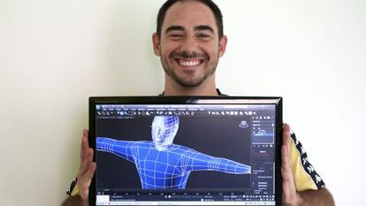 Juan Valverde, modelador en 3D y debutante en el corto con &#039;Monigote&#039;. 