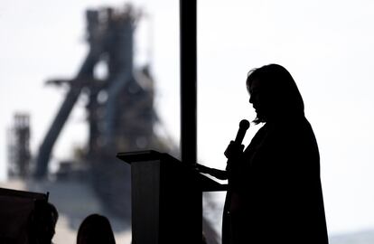 Xóchitl Gálvez en un foro ambiental en Monterrey, el 9 de marzo.