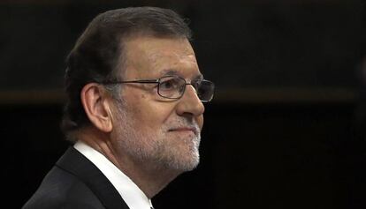 Rajoy, durante su discurso de investidura.